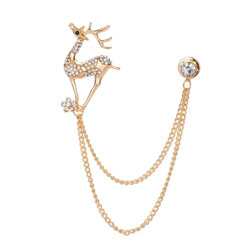 Brooches For Women Luxury Fashion Classic Silver Elk Animal Pins Crystal Collar Pins For Men Bussiness Wedding Party Badges
Brooches For Women Luxury Fashion Classic Silver Elk Animal Pins Crystal Collar Pins For Men Bussiness Wedding Party Badges