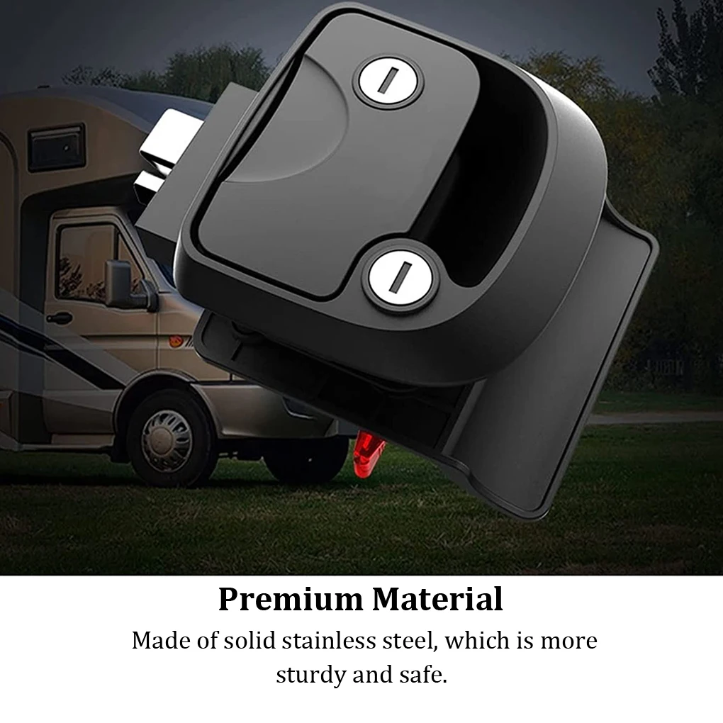 

Door Lock Mechanical Latch Handle Safety Insurance Universal Locks Scrub Easy to Install Tools for RV Yachts Trailer Door