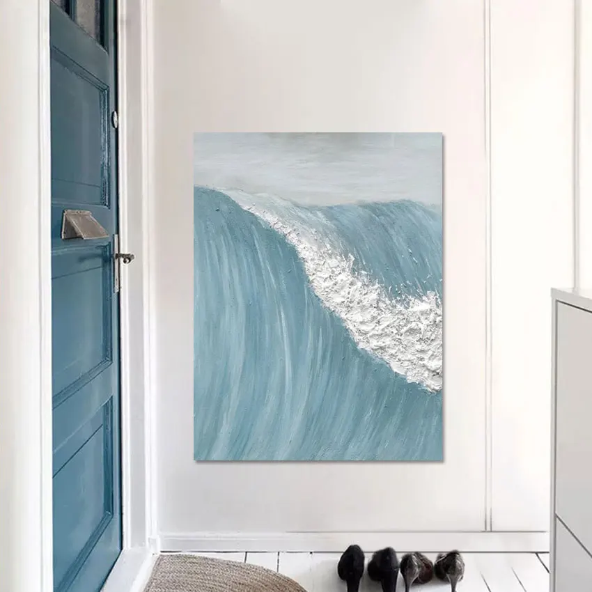 Sea Wave Knife Painting Unframed Canvas Picture Abstract Wall Art Acrylic Texture 3d Beautiful Picture Scenery Hand Painting 
Sea Wave Knife Painting Unframed Canvas Picture Abstract Wall Art Acrylic Texture 3d Beautiful Picture Scenery Hand Painting