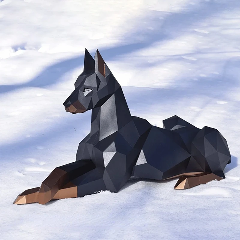 3Dz'm Reclining Doberman Pinscher Modern Creative Paper Mold Three-dimensional Home Decoration Floor Large Animal Ornaments
3Dz'm Reclining Doberman Pinscher Modern Creative Paper Mold Three-dimensional Home Decoration Floor Large Animal Ornaments