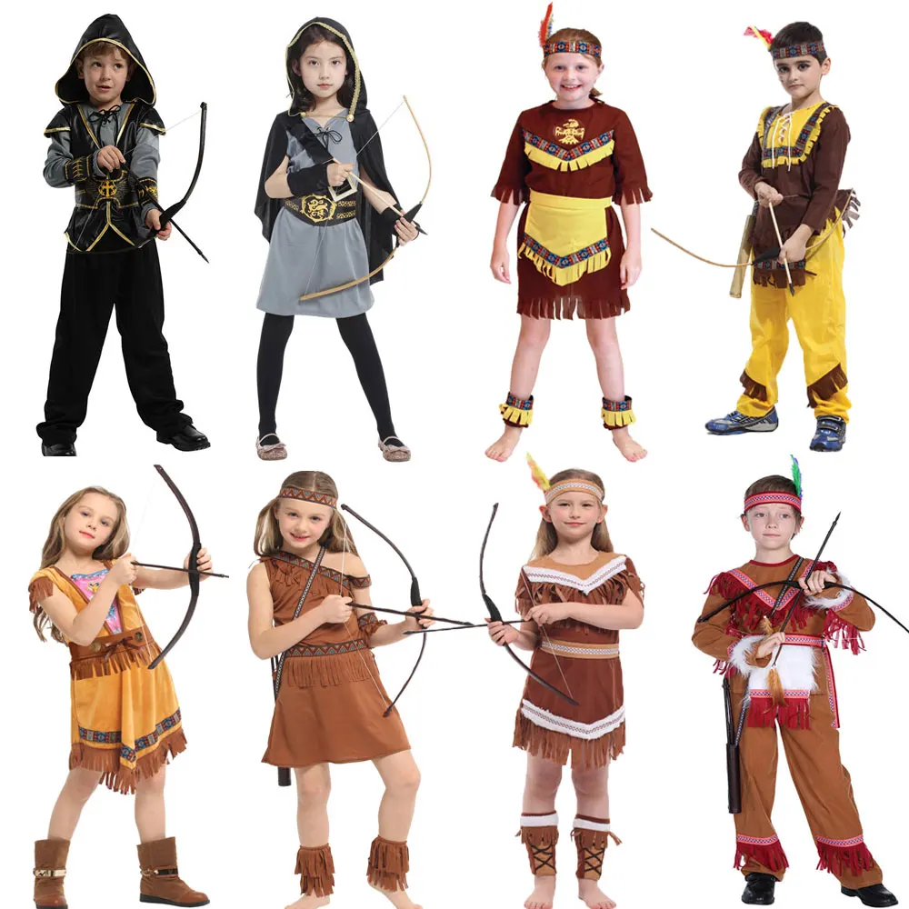 Kids Indian Princess Huntress Costume For Girls Child Prince Native Hunter Costumes Boys Halloween Dress Up
Kids Indian Princess Huntress Costume For Girls Child Prince Native Hunter Costumes Boys Halloween Dress Up