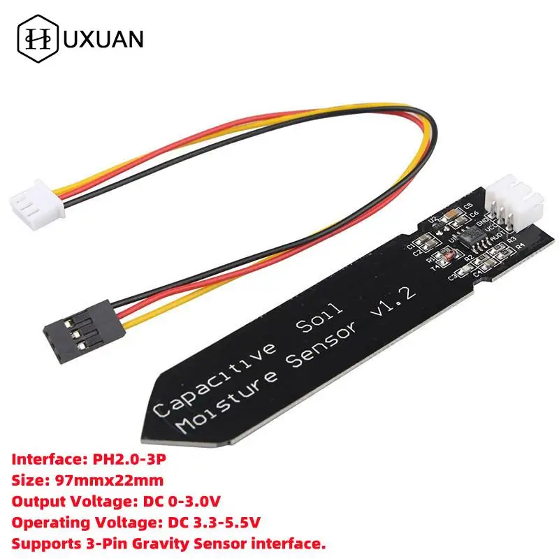 Capacitive Soil Moisture Sensor Corrosion Resistant For Arduino Moisture Detection Garden Watering DIY
Capacitive Soil Moisture Sensor Corrosion Resistant For Arduino Moisture Detection Garden Watering DIY