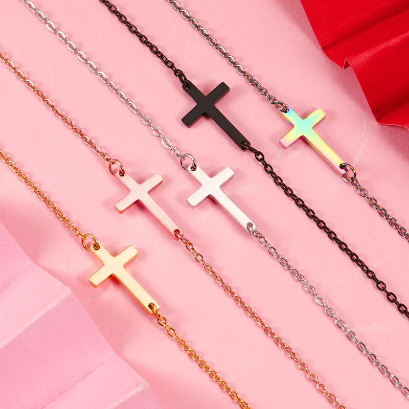 2Pcs Mirror Polish Stainless Steel Christian Jesus Cross Necklace Cross Charm Pendant For engraved DIY Custom Logo Necklaces
2Pcs Mirror Polish Stainless Steel Christian Jesus Cross Necklace Cross Charm Pendant For engraved DIY Custom Logo Necklaces