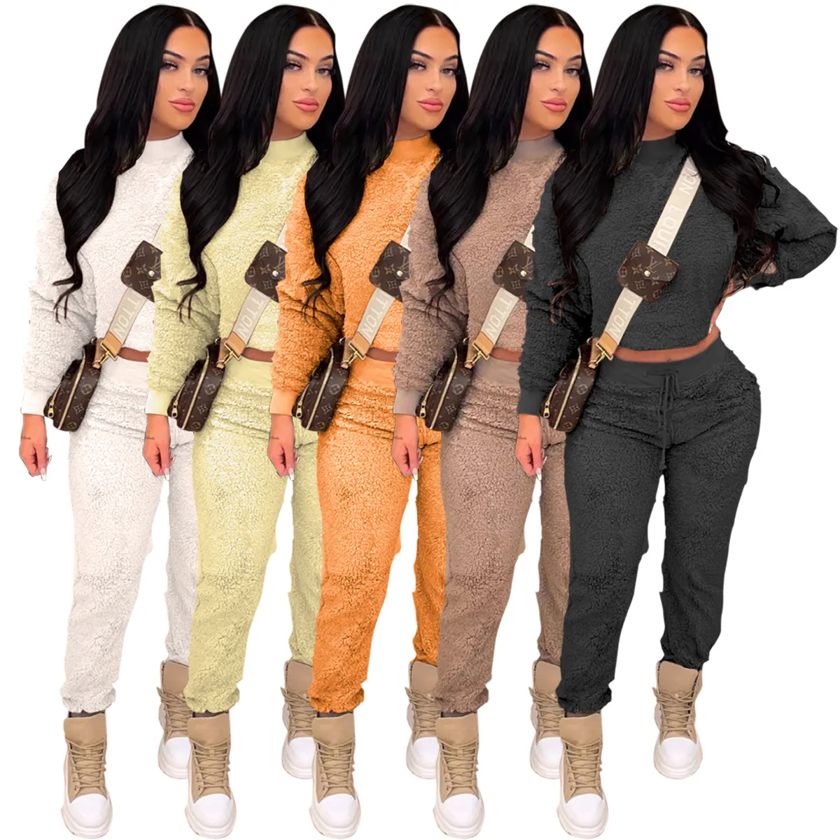 2022 New 2 Piece Sweater Sets O Neck Long Sleeve Crop Top Pants Set Fashion Warm Skinny Two Piece Suit Sweaters for Women
2022 New 2 Piece Sweater Sets O Neck Long Sleeve Crop Top Pants Set Fashion Warm Skinny Two Piece Suit Sweaters for Women