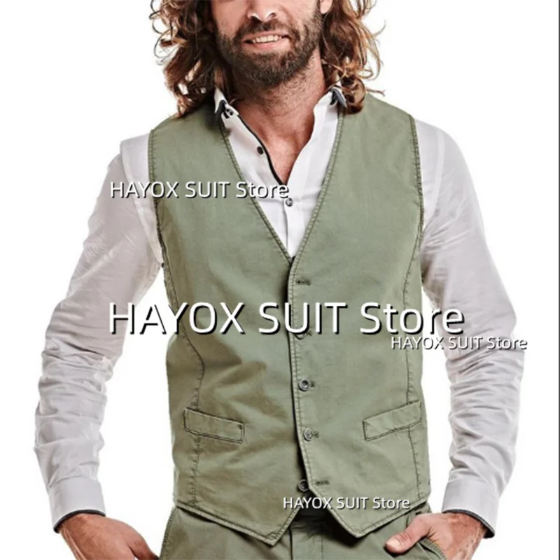 Men's Vest Slim Fit Single Breasted V-Neck Business Formal Office Wedding Groom Sleeveless Jackets
Men's Vest Slim Fit Single Breasted V-Neck Business Formal Office Wedding Groom Sleeveless Jackets