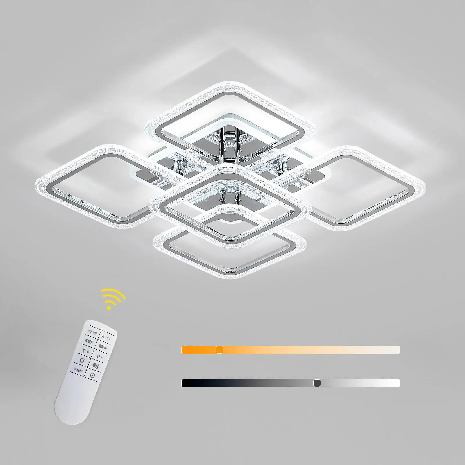 Modern Square Acrylic Ceiling Light LED Square Pendant Light Dimmable with Remote Control Living Room Bedroom Dining Room Office
Modern Square Acrylic Ceiling Light LED Square Pendant Light Dimmable with Remote Control Living Room Bedroom Dining Room Office