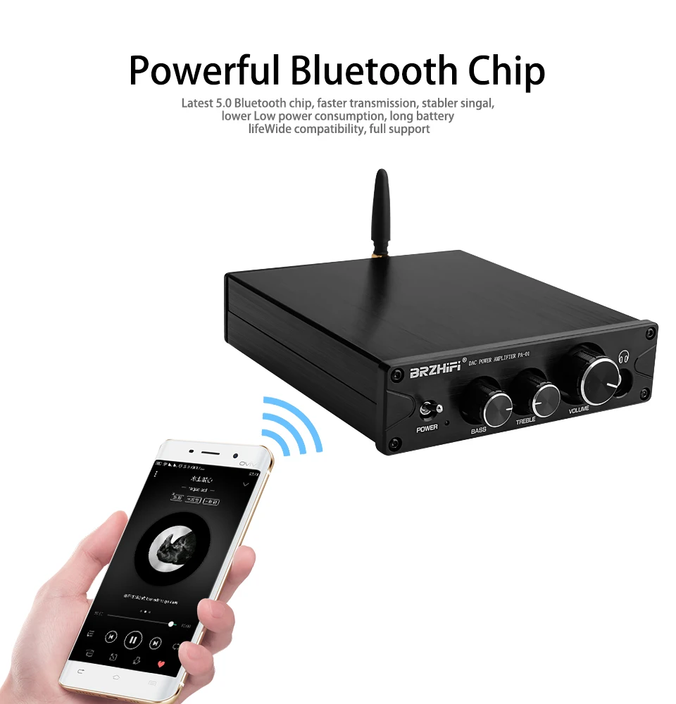 BREEZE HiFi TPA3116 Bluetooth 5.0 APTX ES9018K2M DAC Stereo Class D 100W*2 Power Amplifier With Headphone Amp For Sound Theater
BREEZE HiFi TPA3116 Bluetooth 5.0 APTX ES9018K2M DAC Stereo Class D 100W*2 Power Amplifier With Headphone Amp For Sound Theater