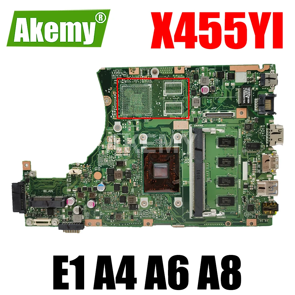 X455YI Laptop motherboard for ASUS X455YA X455Y X454Y A454Y K454Y R454Y original mainboard 2GB/4GB (E1 A4 A6 A8 )CPU
X455YI Laptop motherboard for ASUS X455YA X455Y X454Y A454Y K454Y R454Y original mainboard 2GB/4GB (E1 A4 A6 A8 )CPU