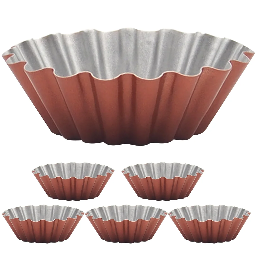 6Pcs Egg Tart Mold High-carbon Steel Reusable Muffin Cupcake Mold Baking Cups Bakeware Baking Tool
6Pcs Egg Tart Mold High-carbon Steel Reusable Muffin Cupcake Mold Baking Cups Bakeware Baking Tool
