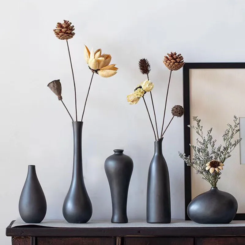 Ceramic Vase Small Black Simple Creative Modern Nordic Vases Ornaments Home Accessories Ceramic Ornaments
Ceramic Vase Small Black Simple Creative Modern Nordic Vases Ornaments Home Accessories Ceramic Ornaments
