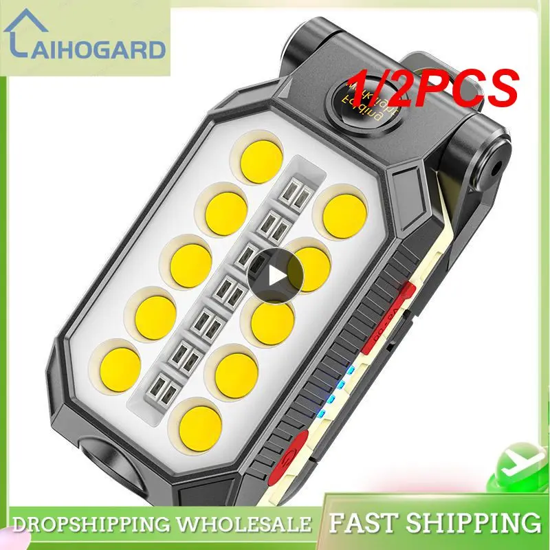 1/2PCS Usb Camping Lantern Rechargeable Led Flashlight Adjustable Magnet Design Work Light Night Light Waterproof Portable
1/2PCS Usb Camping Lantern Rechargeable Led Flashlight Adjustable Magnet Design Work Light Night Light Waterproof Portable