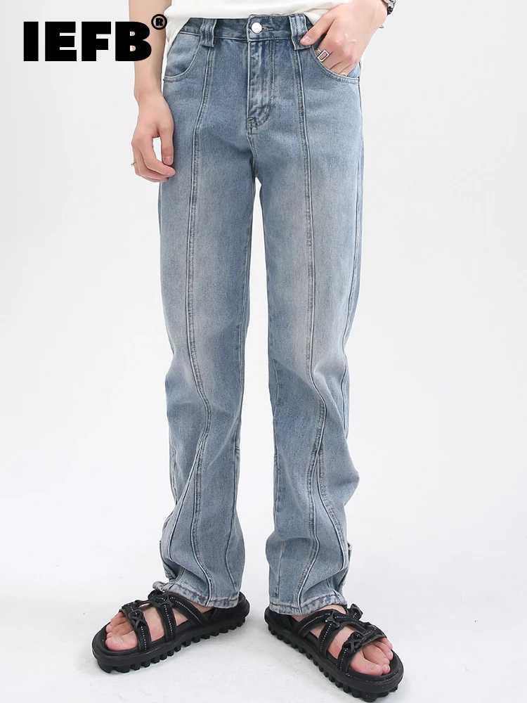 IEFB Menswear Pants New Korean Fashion Straight Tube Slim Fit Zipper Design Jeans Men Vintage Washed Male Trousers 9A3993
IEFB Menswear Pants New Korean Fashion Straight Tube Slim Fit Zipper Design Jeans Men Vintage Washed Male Trousers 9A3993