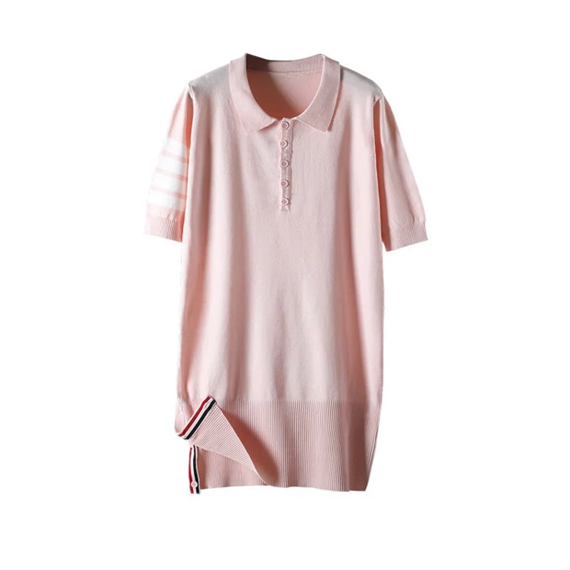 New Summer Fashion Knit Sweater Dress Women Korean Loose Short Sleeve Stripe Long Knitted Pullover Tops Casual Sweaters Female
New Summer Fashion Knit Sweater Dress Women Korean Loose Short Sleeve Stripe Long Knitted Pullover Tops Casual Sweaters Female