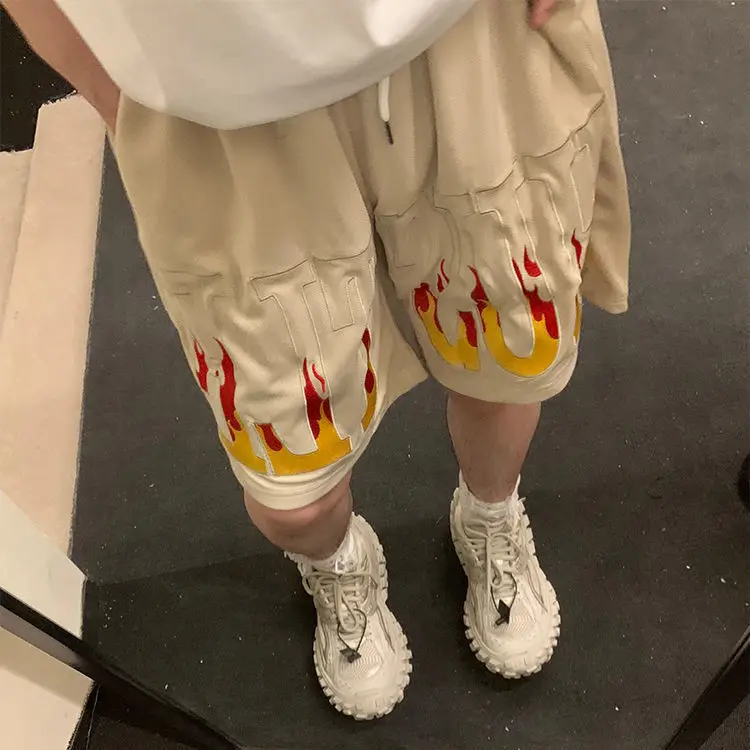 New American Retro Letter Embroidery Flame Shorts Women's Summer Loose Street Couple Straight Five-point Pants Ins Tide Hot Sale
New American Retro Letter Embroidery Flame Shorts Women's Summer Loose Street Couple Straight Five-point Pants Ins Tide Hot Sale