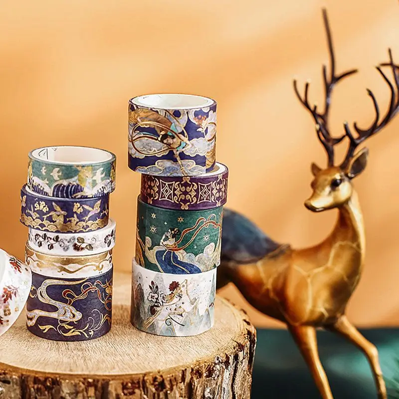 Mountain and Sea Classics myth and paper tape 10 rolls of ancient style hand book tape decorative material frame sticker set box
Mountain and Sea Classics myth and paper tape 10 rolls of ancient style hand book tape decorative material frame sticker set box