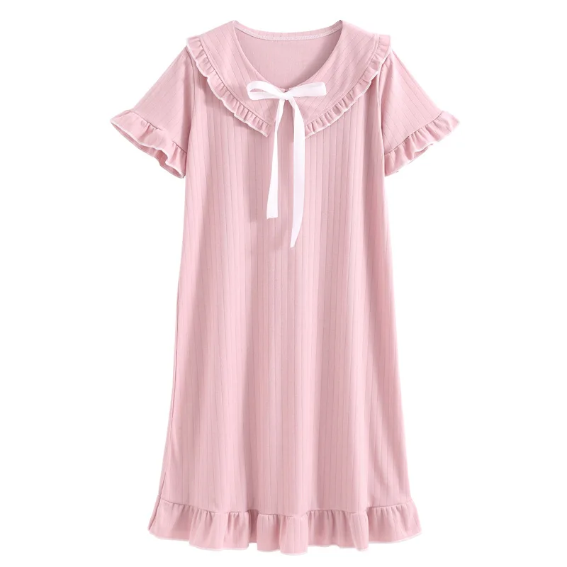 AECU Cotton Women Cute Nightdress Ruffle Sleepwear Plue Size Ladies Lingerie Nightdress Soft Thin Female Underwear Night
AECU Cotton Women Cute Nightdress Ruffle Sleepwear Plue Size Ladies Lingerie Nightdress Soft Thin Female Underwear Night