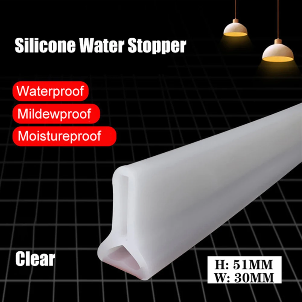 1pc Silicone Bathroom Water Stopper Strip Toilet Washing Machine Dry Wet Separation Blocker Self-Adhesive Water Retaining Strip
1pc Silicone Bathroom Water Stopper Strip Toilet Washing Machine Dry Wet Separation Blocker Self-Adhesive Water Retaining Strip