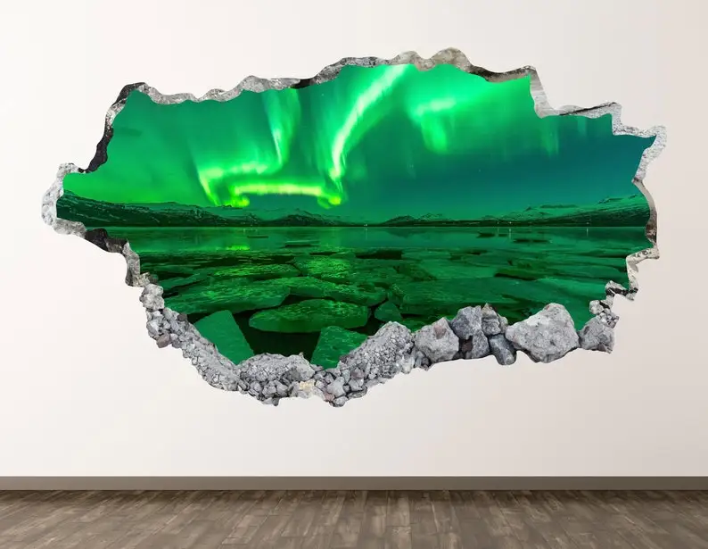 Iceland Lake Wall Decal - Northern Lights 3D Smashed Wall Art Sticker Kids Room Decor Vinyl Home Poster Custom Gift KD510
Iceland Lake Wall Decal - Northern Lights 3D Smashed Wall Art Sticker Kids Room Decor Vinyl Home Poster Custom Gift KD510