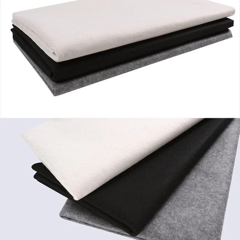 1-3mm Thick Black White Gray Felt Fabric Non-woven Felt Fabric Sheet Patchwork DIY Sewing Crafts Accessories Material
1-3mm Thick Black White Gray Felt Fabric Non-woven Felt Fabric Sheet Patchwork DIY Sewing Crafts Accessories Material