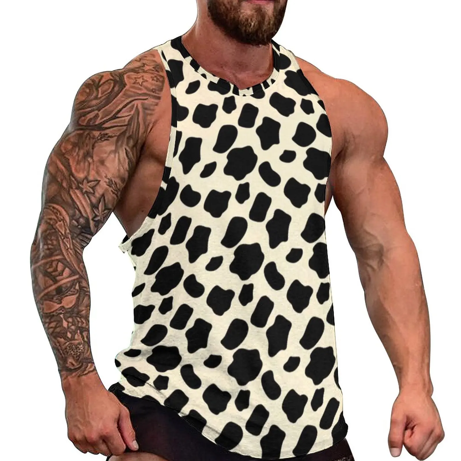 Cow Print Vintage Daily Tank Top Animal Spots Gym Tops Male Design Sportswear Sleeveless Vests Plus Size
Cow Print Vintage Daily Tank Top Animal Spots Gym Tops Male Design Sportswear Sleeveless Vests Plus Size