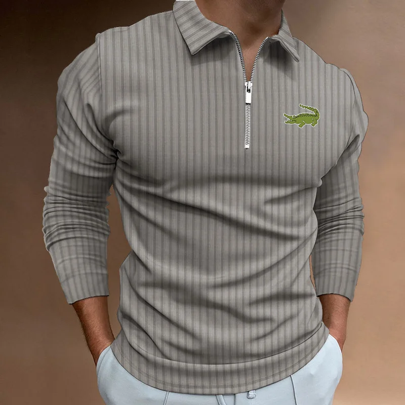 2023 Cross-border Europe and the United States autumn and winter new POLO shirt zipper striped long-sleeved men's polo shirt
2023 Cross-border Europe and the United States autumn and winter new POLO shirt zipper striped long-sleeved men's polo shirt
