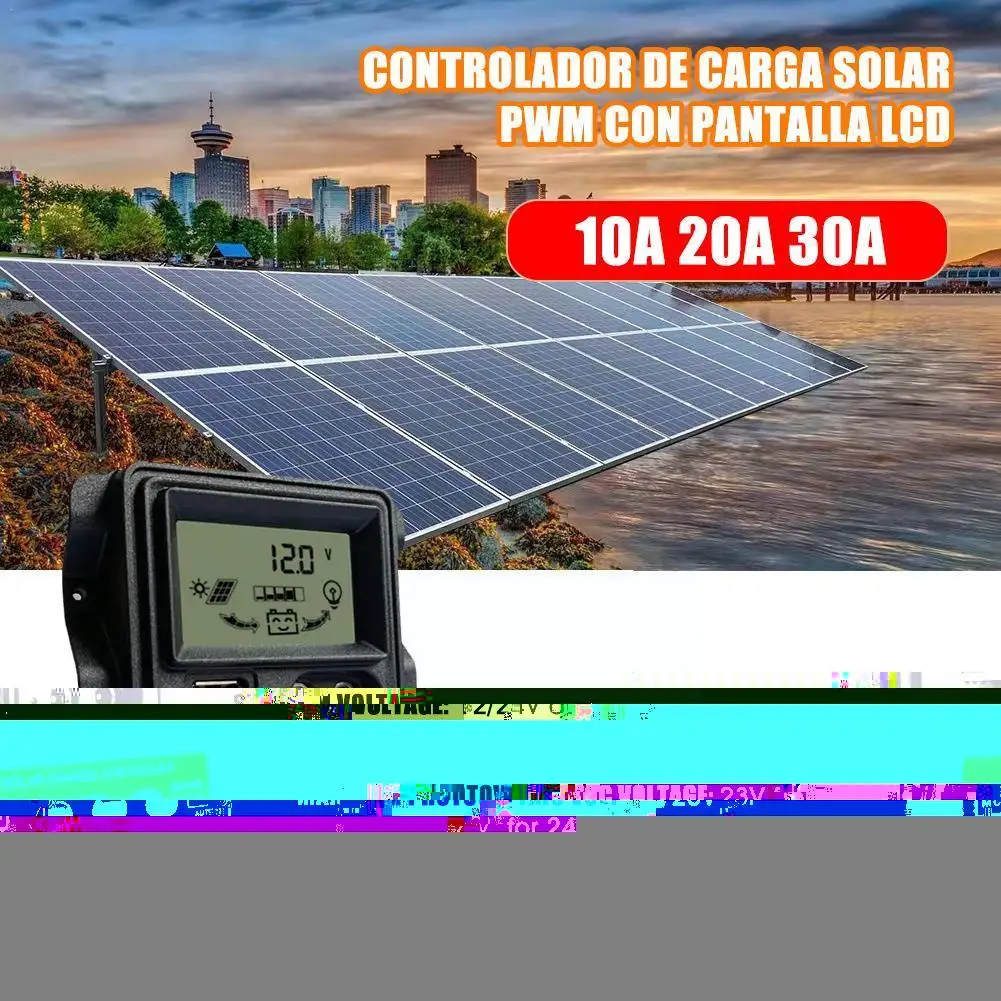 Solar Charge Controller PWM Controller With LCD Display Solar 30A 10A 20A Regulator Panel Output 24V 12V Charger 5V Dual US W0O4
Solar Charge Controller PWM Controller With LCD Display Solar 30A 10A 20A Regulator Panel Output 24V 12V Charger 5V Dual US W0O4