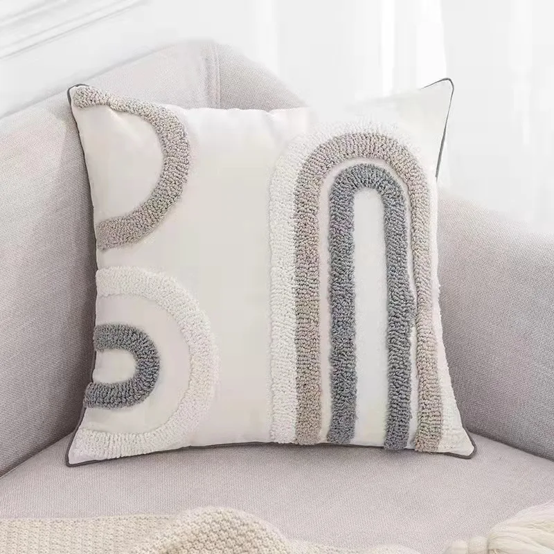 Tufted sofa pillow cover zipper printing art circle velvet bedside pillow office pillow cover
Tufted sofa pillow cover zipper printing art circle velvet bedside pillow office pillow cover