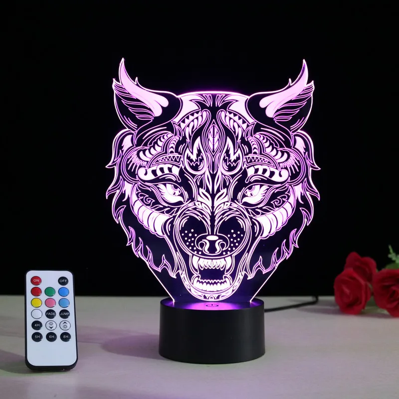 Wild Leopard Nightlight Beast Head 3D Illusion Lamp for Party Decoration Bedroom Remote Control Light LED Neon Lighting Kids Toy
Wild Leopard Nightlight Beast Head 3D Illusion Lamp for Party Decoration Bedroom Remote Control Light LED Neon Lighting Kids Toy