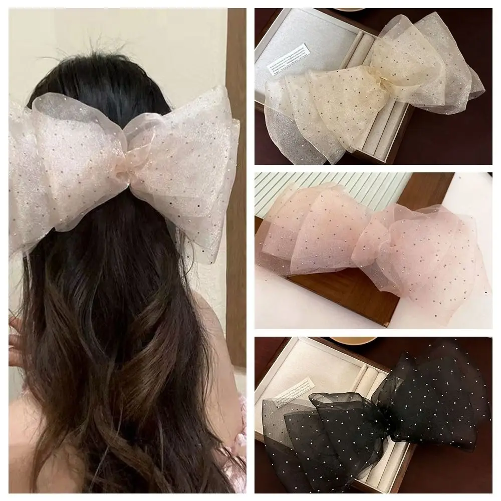Korean Oversized Mesh Bow Large Hair Clips Bright Polka Dot Rhinestone Gauze Bowknot Spring Clip Headwear Hair Accessories
Korean Oversized Mesh Bow Large Hair Clips Bright Polka Dot Rhinestone Gauze Bowknot Spring Clip Headwear Hair Accessories