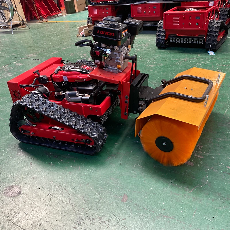 Efficient Remote Control Crawler Lawn Mower Gas Rotary Cordless Lawn Mower with Snow Plow
Efficient Remote Control Crawler Lawn Mower Gas Rotary Cordless Lawn Mower with Snow Plow