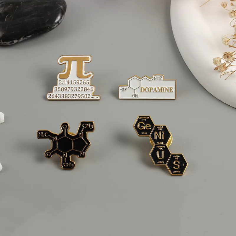 Creative mathematics Chemistry Molecular Science Series metal Brooch fashion versatile backpack badge clothing accessories gifts
Creative mathematics Chemistry Molecular Science Series metal Brooch fashion versatile backpack badge clothing accessories gifts