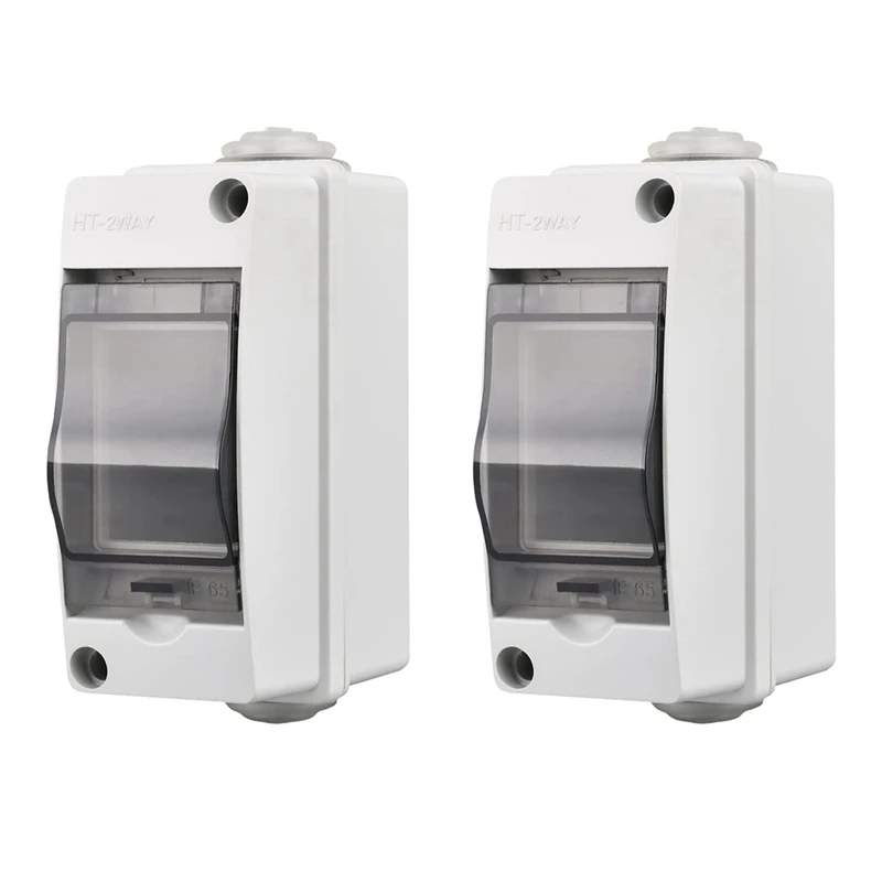 Distribution Protection Box, Waterproof Transparent Cover 3 DIN Rail Outdoor Distribution Junction Box 2Pcs
Distribution Protection Box, Waterproof Transparent Cover 3 DIN Rail Outdoor Distribution Junction Box 2Pcs