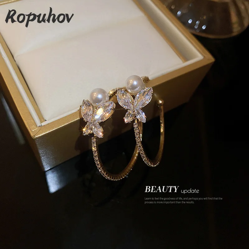 Ropuhov 2022 New Woman Silver Needle Pearl Diamond Butterfly European American Temperament Simple Exaggerated Metal Earrings
Ropuhov 2022 New Woman Silver Needle Pearl Diamond Butterfly European American Temperament Simple Exaggerated Metal Earrings