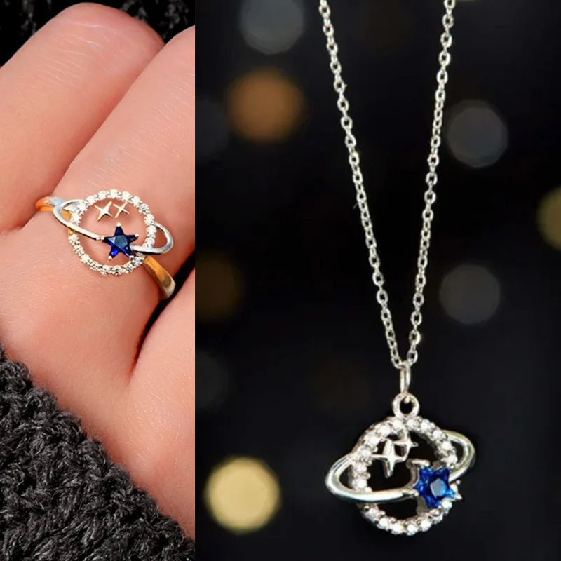 2022 New Personality Around the Planet adjustable copper microinset zircon pentagram open Planet Ring Lady
2022 New Personality Around the Planet adjustable copper microinset zircon pentagram open Planet Ring Lady