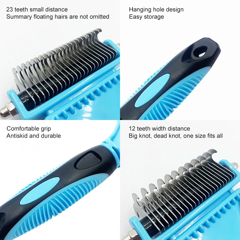 Ergonomic Undercoat Rake Comb Versatile Durable Efficient Undercoat Rake Dog And Cat Grooming Comb Dematting Comb Comfortable
Ergonomic Undercoat Rake Comb Versatile Durable Efficient Undercoat Rake Dog And Cat Grooming Comb Dematting Comb Comfortable