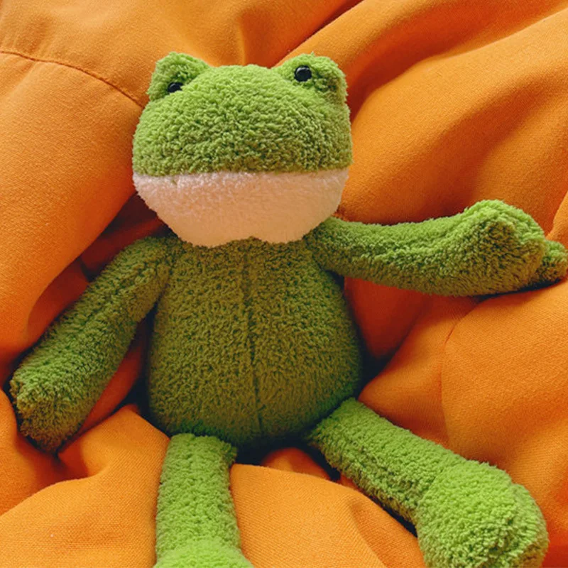 

2022 New 40cm Cute Green Frog Long-legged Plush Toy Panda Elephant Duck Plush Stuffed Doll Pillow Appease Toy Kids Birthday Gift