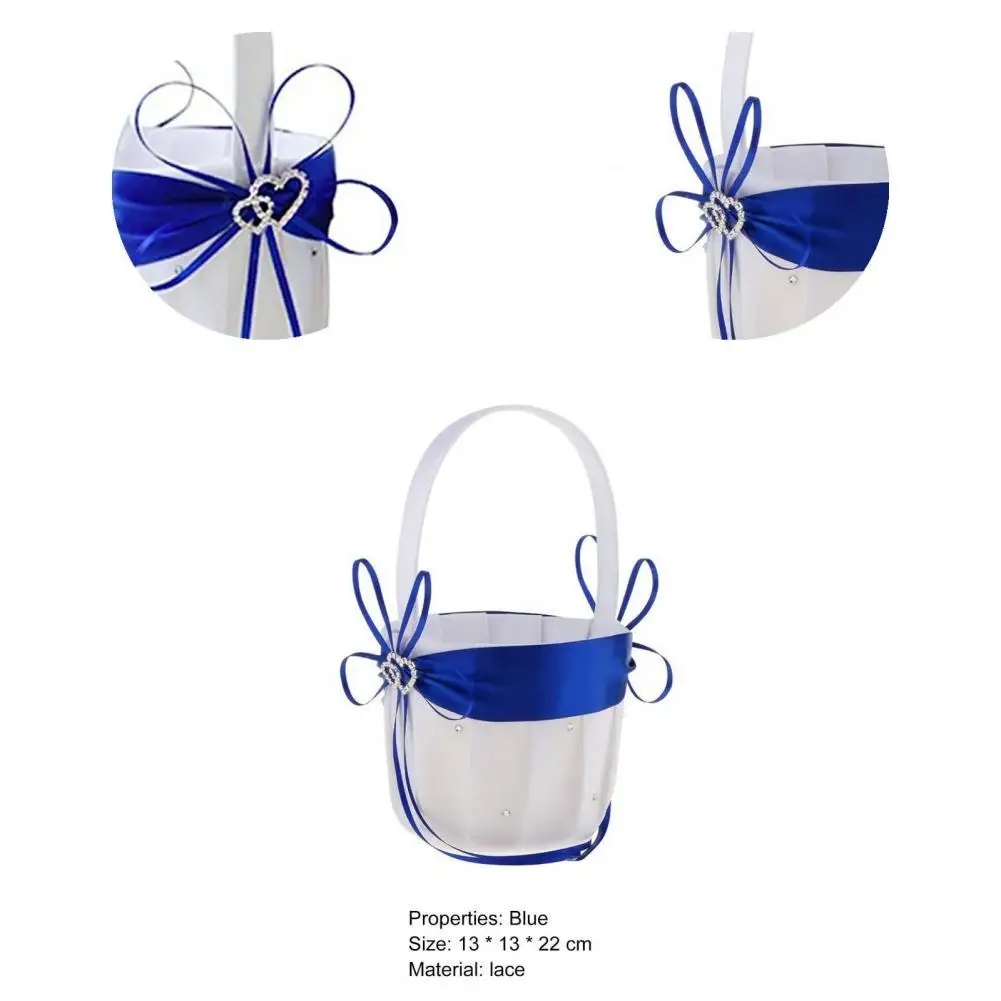White Pretty Elegant Appearance Bowknot Wedding Basket Lightweight Petal Basket Fine Workmanship for Photography
White Pretty Elegant Appearance Bowknot Wedding Basket Lightweight Petal Basket Fine Workmanship for Photography