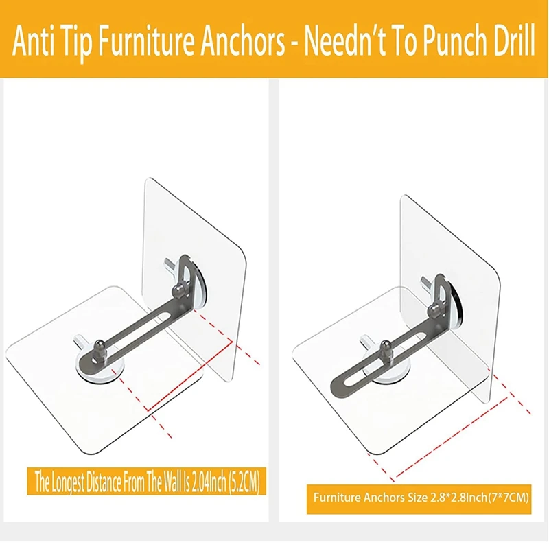 Furniture Anchors Wall Anchors, Anti Tip Furniture Anchors No Drill, Adhesive Furniture Wall Anchors For Baby 12 Pcs
Furniture Anchors Wall Anchors, Anti Tip Furniture Anchors No Drill, Adhesive Furniture Wall Anchors For Baby 12 Pcs