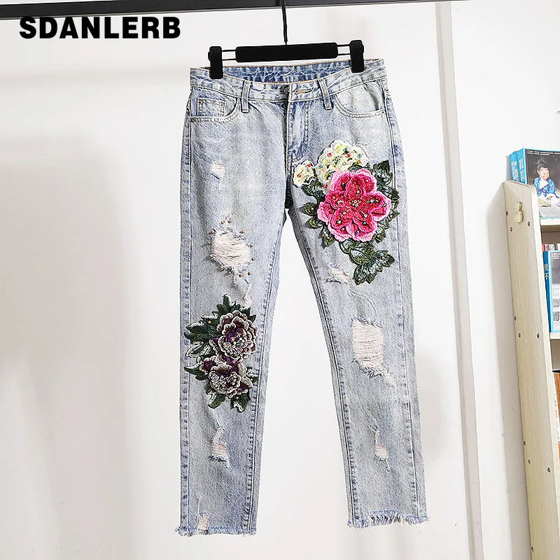 European Station 2022 Spring New All-Matching Heavy Embroidery Loose Slimming Jeans Cropped Pants Straight-Leg Pants for Women
European Station 2022 Spring New All-Matching Heavy Embroidery Loose Slimming Jeans Cropped Pants Straight-Leg Pants for Women