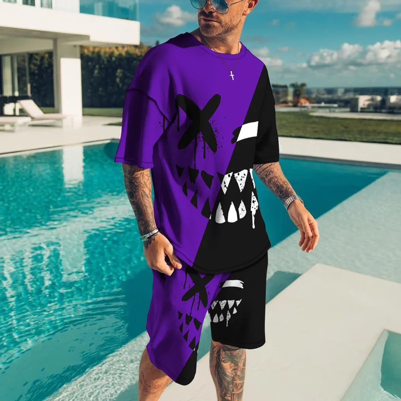 Summer Men's Sets Men's Clothing 2 Piece Outfit of Sportswear Short Sleeve Streetwear T-shirt Set Tracksuit New Smiling 3D Print
Summer Men's Sets Men's Clothing 2 Piece Outfit of Sportswear Short Sleeve Streetwear T-shirt Set Tracksuit New Smiling 3D Print