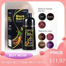3 In 1 Black Hair Dye Shampoo Beauty Nourishes Long Lasting Permanent Covers White Gray Hair For Men Women Hair Coloring Tools