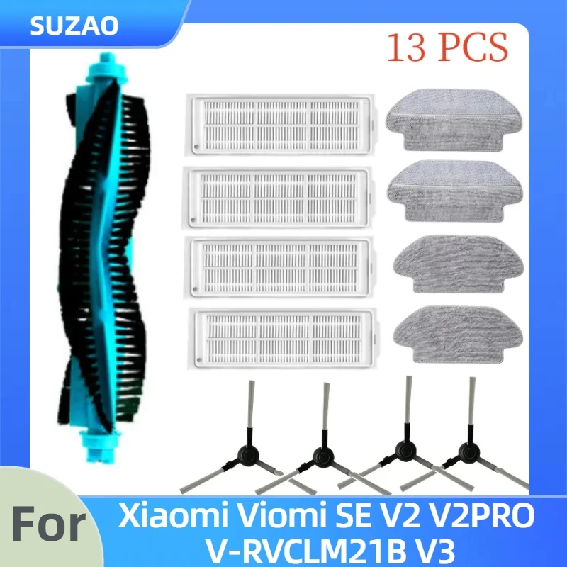 Main Brush Washable Filter Side brush for Xiaomi Viomi SE V2 V2PRO V-RVCLM21B V3 Robot Vacuum Cleaner Mop Cloth Accessories
Main Brush Washable Filter Side brush for Xiaomi Viomi SE V2 V2PRO V-RVCLM21B V3 Robot Vacuum Cleaner Mop Cloth Accessories