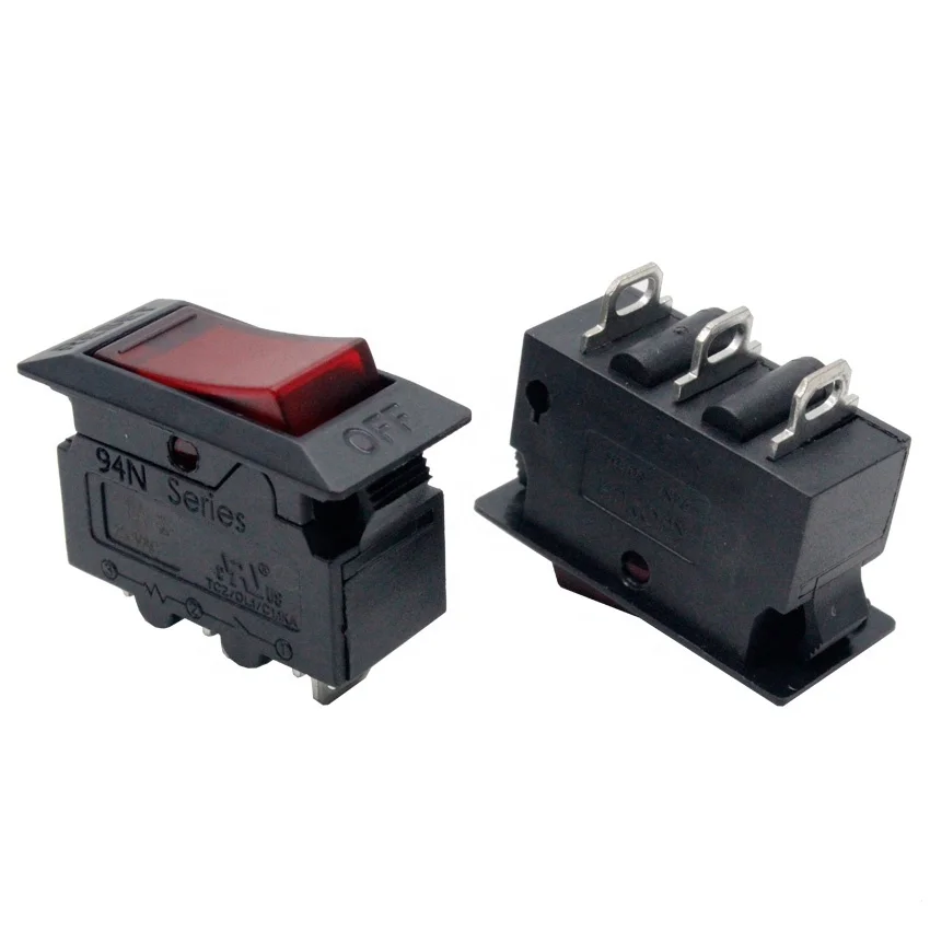 2PCS Kuoyuh 94N series 15A Red Lamp 220vac Reset Push Rocker Switch Circuit Breaker
2PCS Kuoyuh 94N series 15A Red Lamp 220vac Reset Push Rocker Switch Circuit Breaker