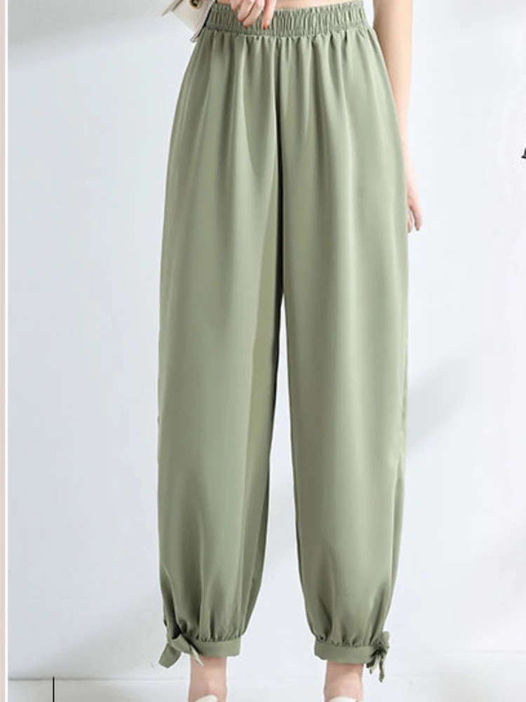 Summer New Women's Bloomers Loose Waist Nine Points High Waisted Pants Sweat Pants Women Solid Color Cargo Pants Women
Summer New Women's Bloomers Loose Waist Nine Points High Waisted Pants Sweat Pants Women Solid Color Cargo Pants Women