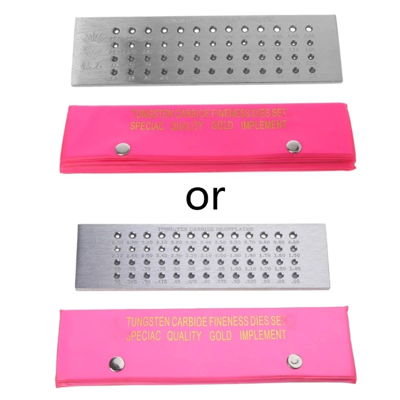 E0BF 52 Holes Wire Drawplate for Jewelry Making Round 0.26-4.10mm
E0BF 52 Holes Wire Drawplate for Jewelry Making Round 0.26-4.10mm