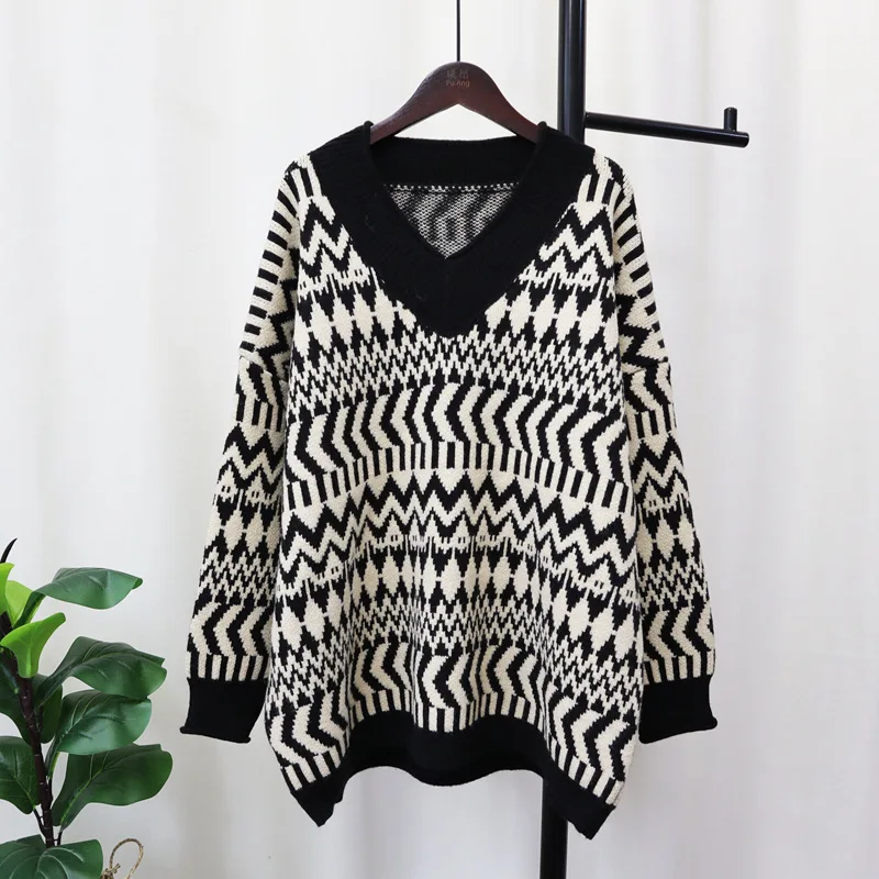 Vintage Slouchy Women Sweater Pullover Autumn Winter New Korean Loose Mid Length Japanese Knitwear Top Jumper
Vintage Slouchy Women Sweater Pullover Autumn Winter New Korean Loose Mid Length Japanese Knitwear Top Jumper