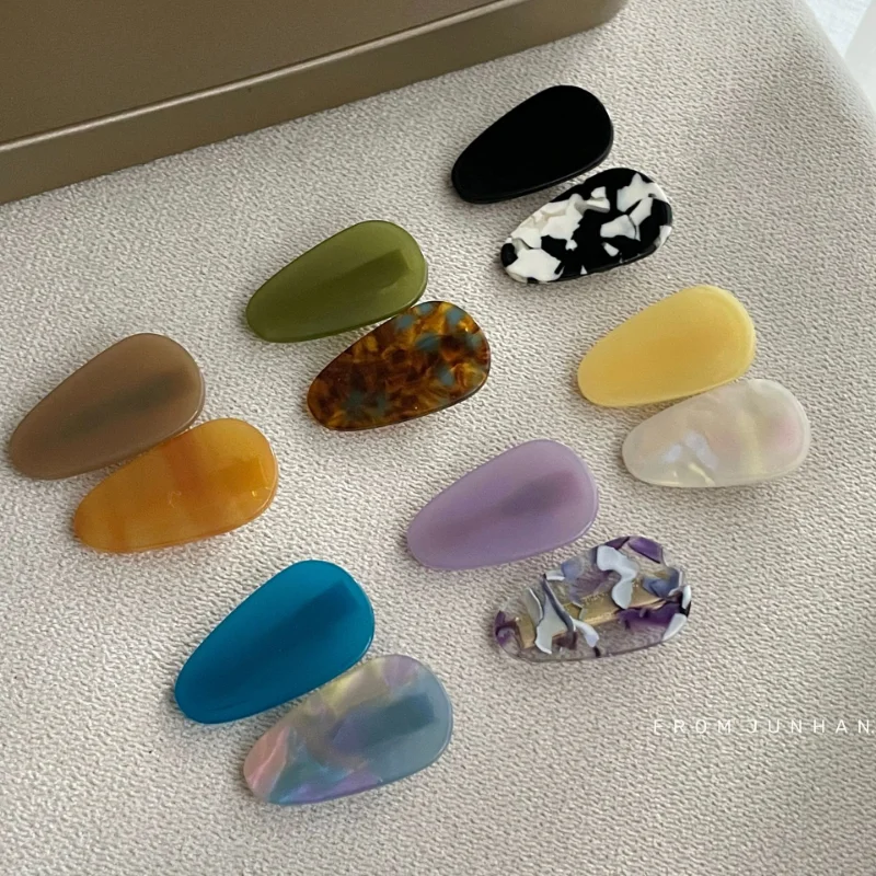 2 PCs Korean Style Simple Acetate Water Drop Duckbill Clip Suit Small Cute Girl Bang Clip Side Cropped Hair Clip Headwear
2 PCs Korean Style Simple Acetate Water Drop Duckbill Clip Suit Small Cute Girl Bang Clip Side Cropped Hair Clip Headwear