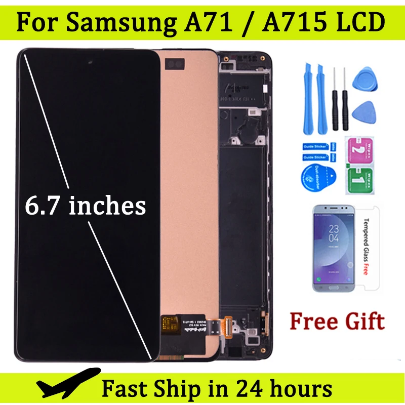 

6,7 ''для Samsung Galaxy A71 A715 ЖК-дисплей с сенсорным экраном дигитайзер в сборе SM-A715F/DS SM-A715F/DSN ЖК-экран