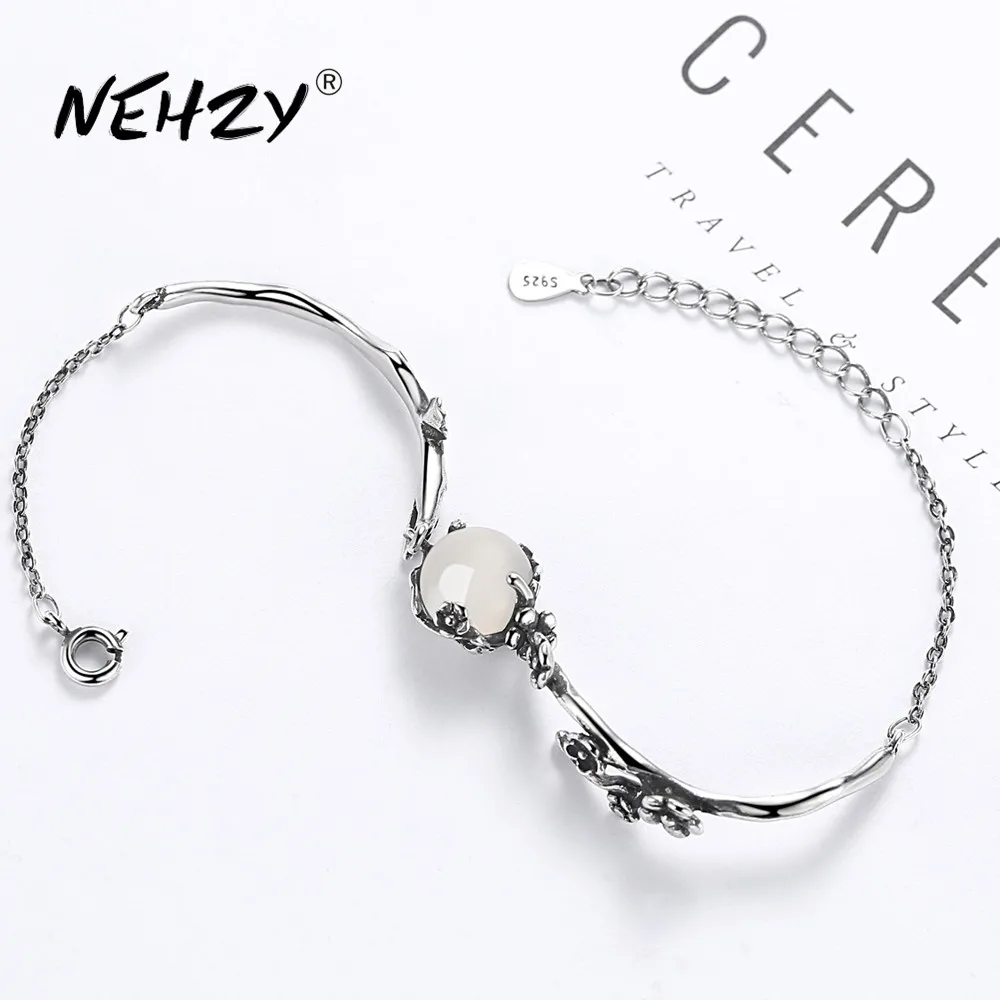 DAYIN 925 Sterling Silver Bracelet High Quality Jewelry Fashion Woman Retro Plum Agate Bracelet Length 19CM
DAYIN 925 Sterling Silver Bracelet High Quality Jewelry Fashion Woman Retro Plum Agate Bracelet Length 19CM