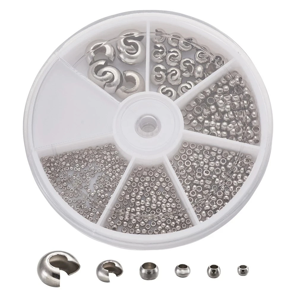 1 Box 1.5mm 2mm 2.5mm 3mm Stainless Steel Crimp Beads with Crimp Beads Covers Accessories 6x5x3mm and 10.5x9x6mm F50
1 Box 1.5mm 2mm 2.5mm 3mm Stainless Steel Crimp Beads with Crimp Beads Covers Accessories 6x5x3mm and 10.5x9x6mm F50